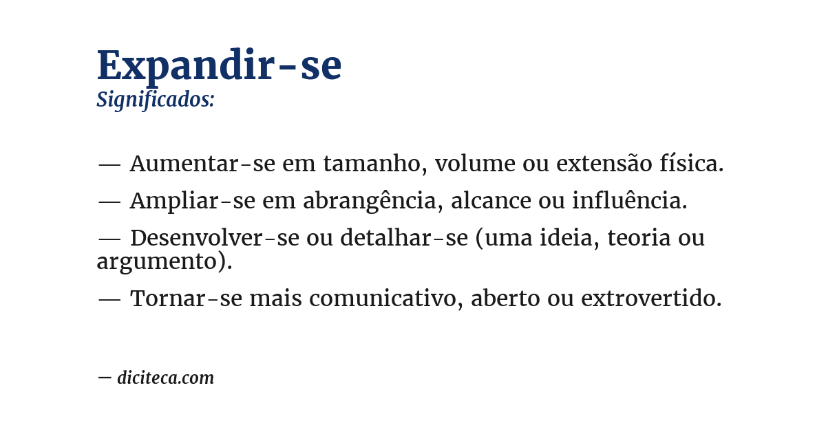 Significado de expandir-se