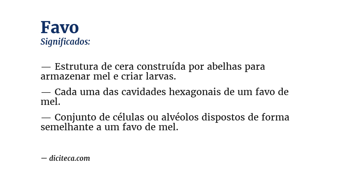 Significado de favo