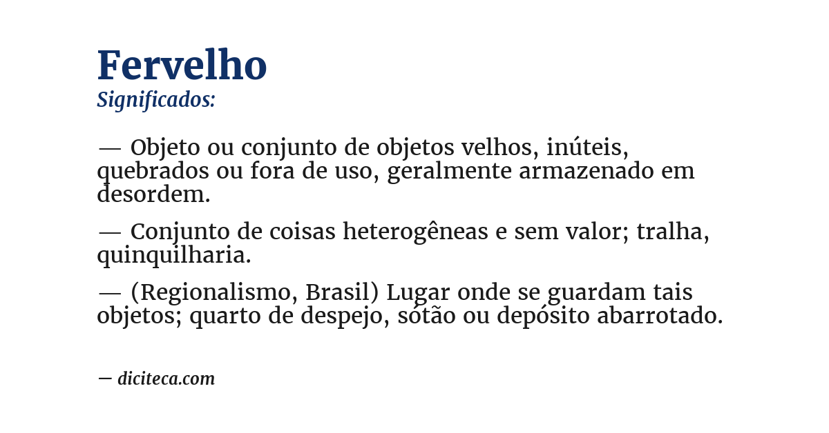 Significado de fervelho