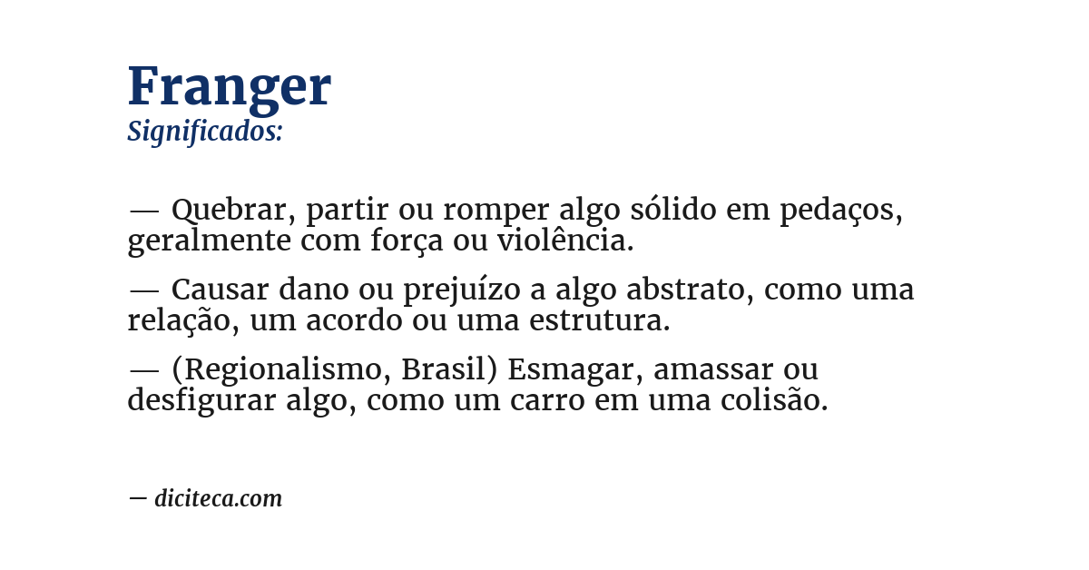 Significado de franger