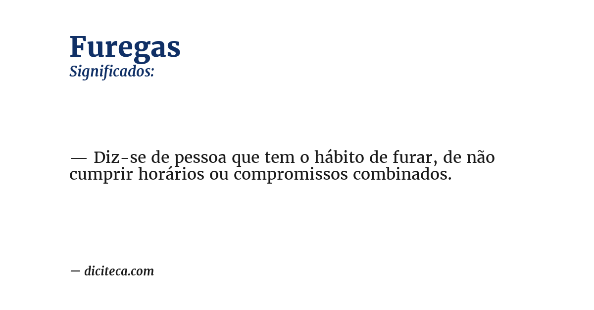 Significado de furegas