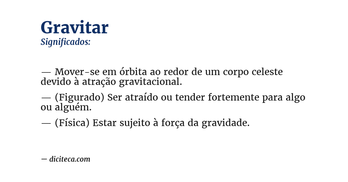 Significado de gravitar