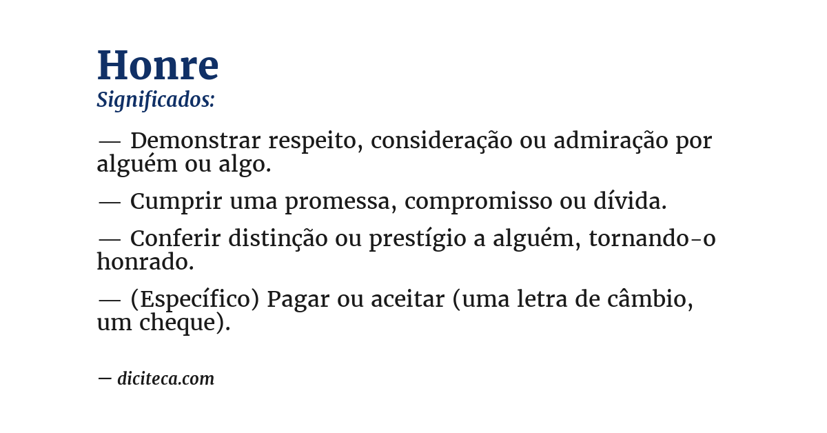 Significado de honre