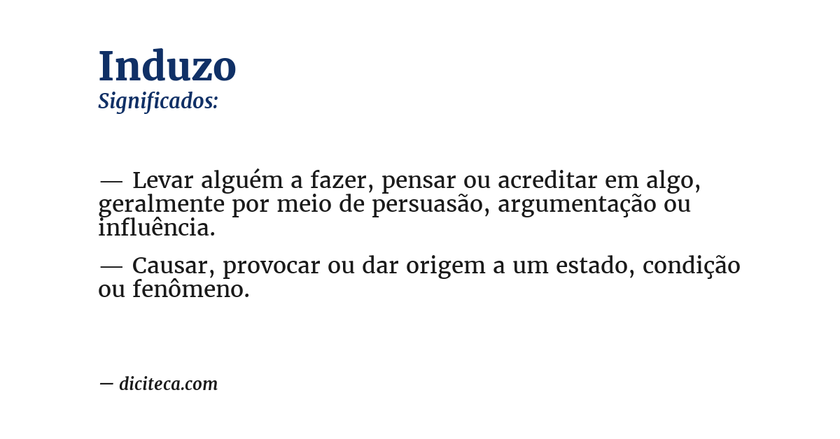 Significado de induzo