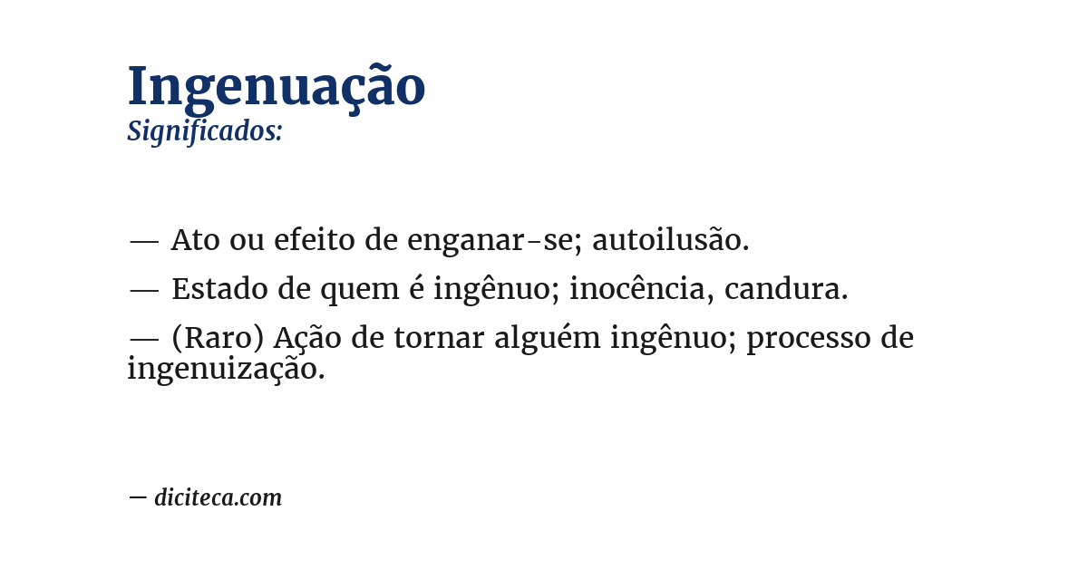 Significado de ingenuação