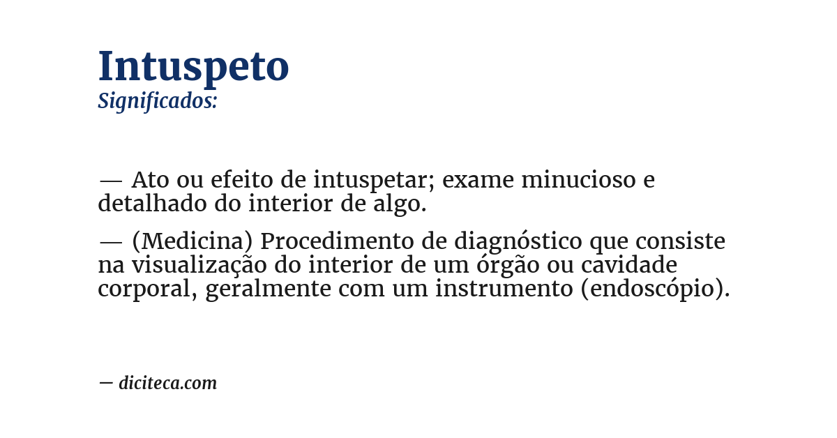 Significado de intuspeto
