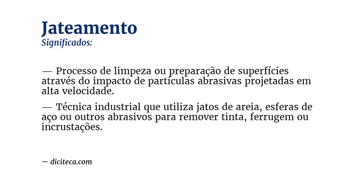 Significado de jateamento