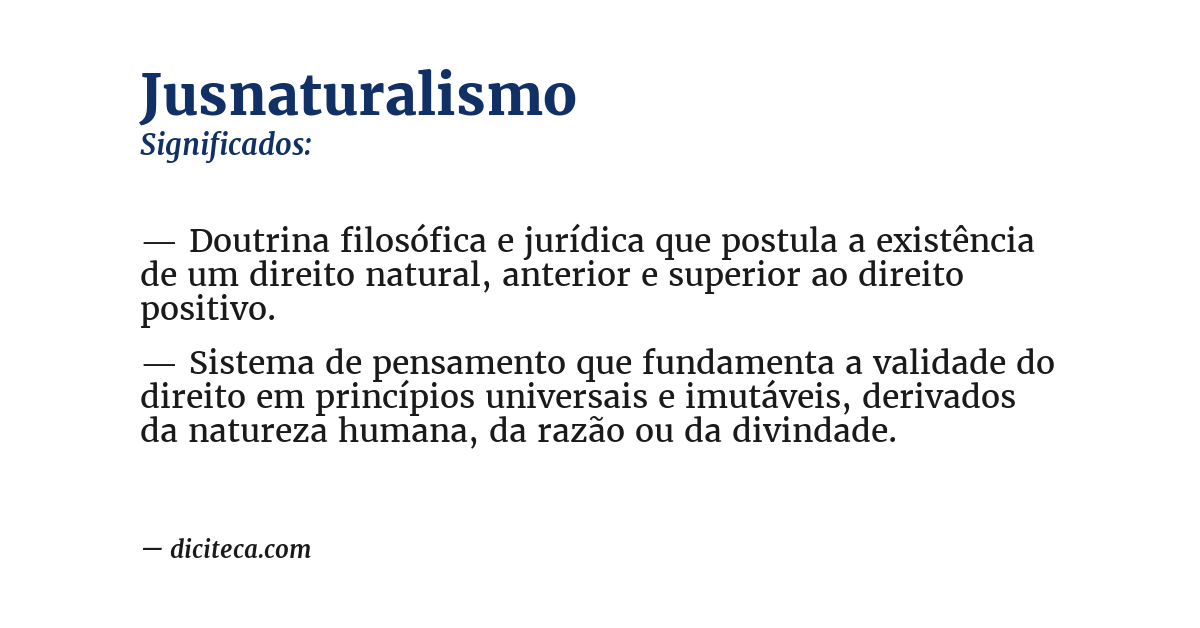 Significado de jusnaturalismo