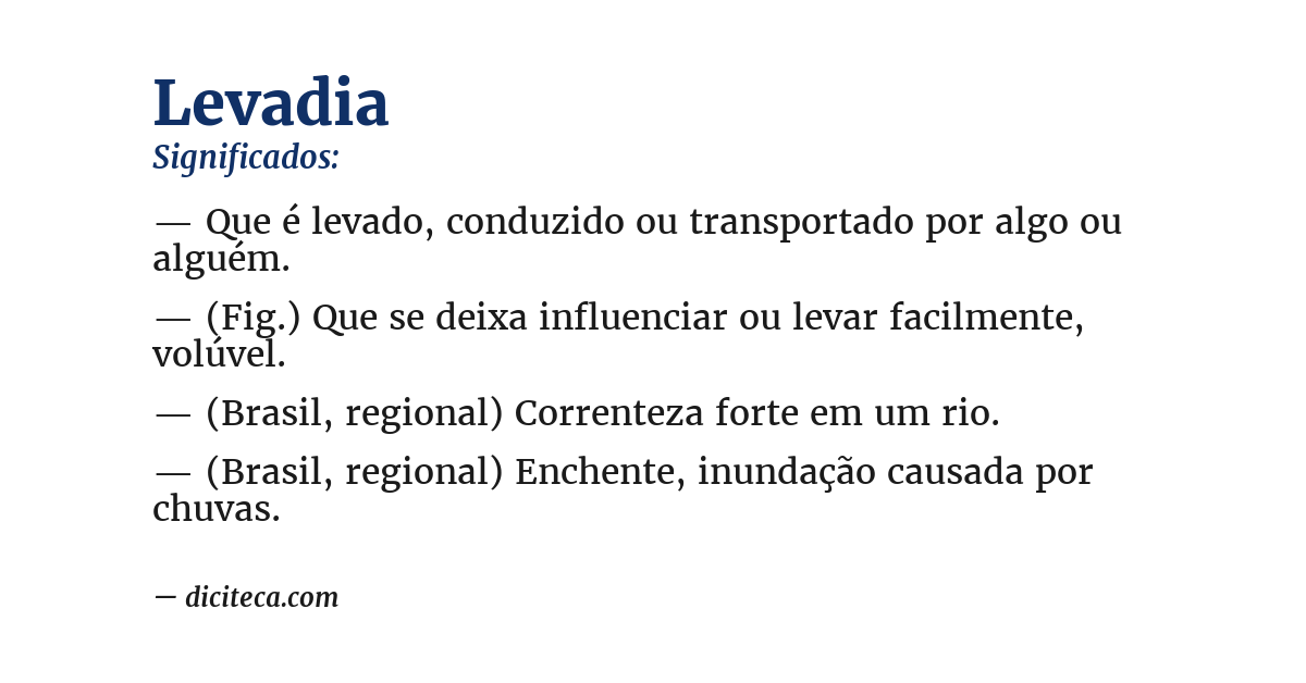 Significado de levadia