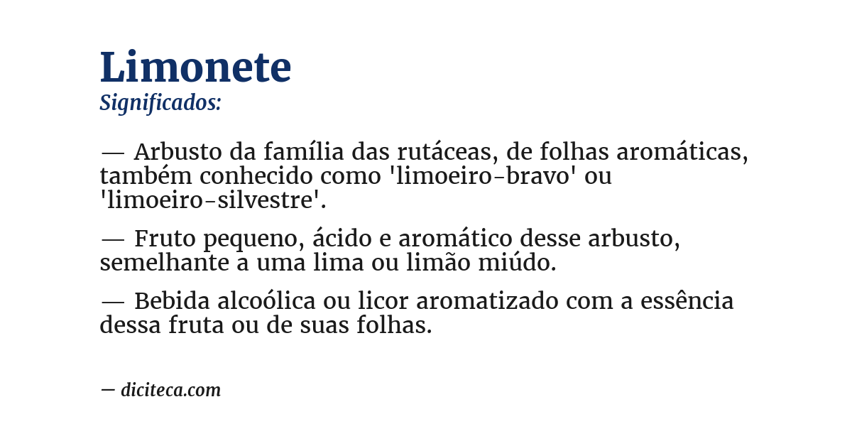 Significado de limonete