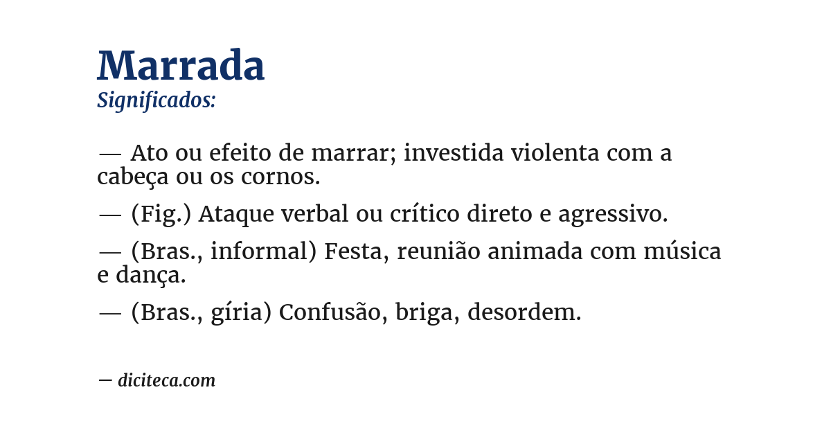 Significado de marrada