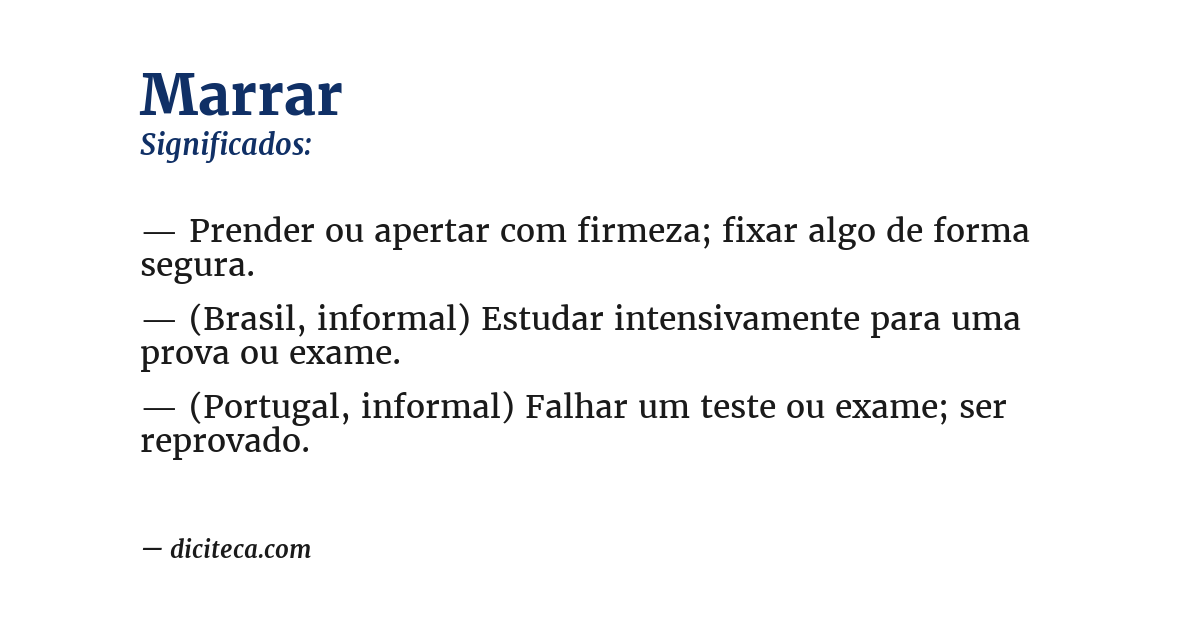 Significado de marrar
