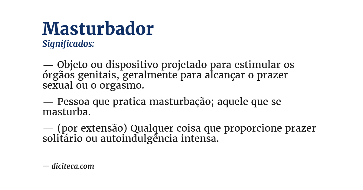 Significado de masturbador