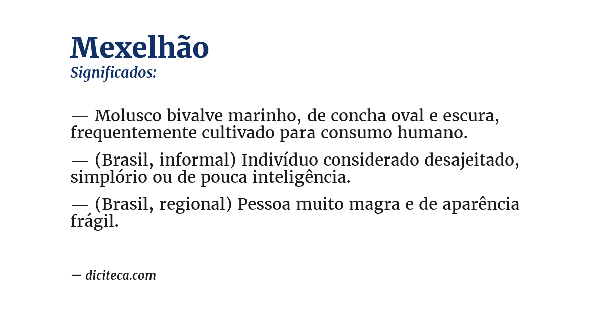 Significado de mexelhão