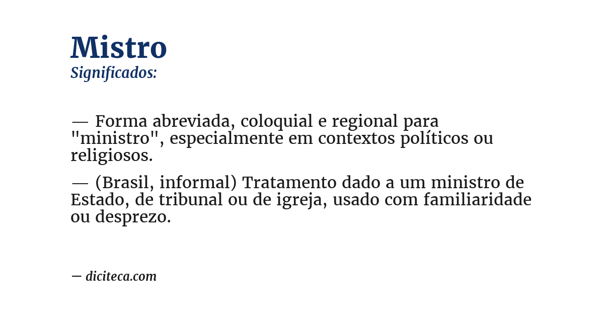 Significado de mistro