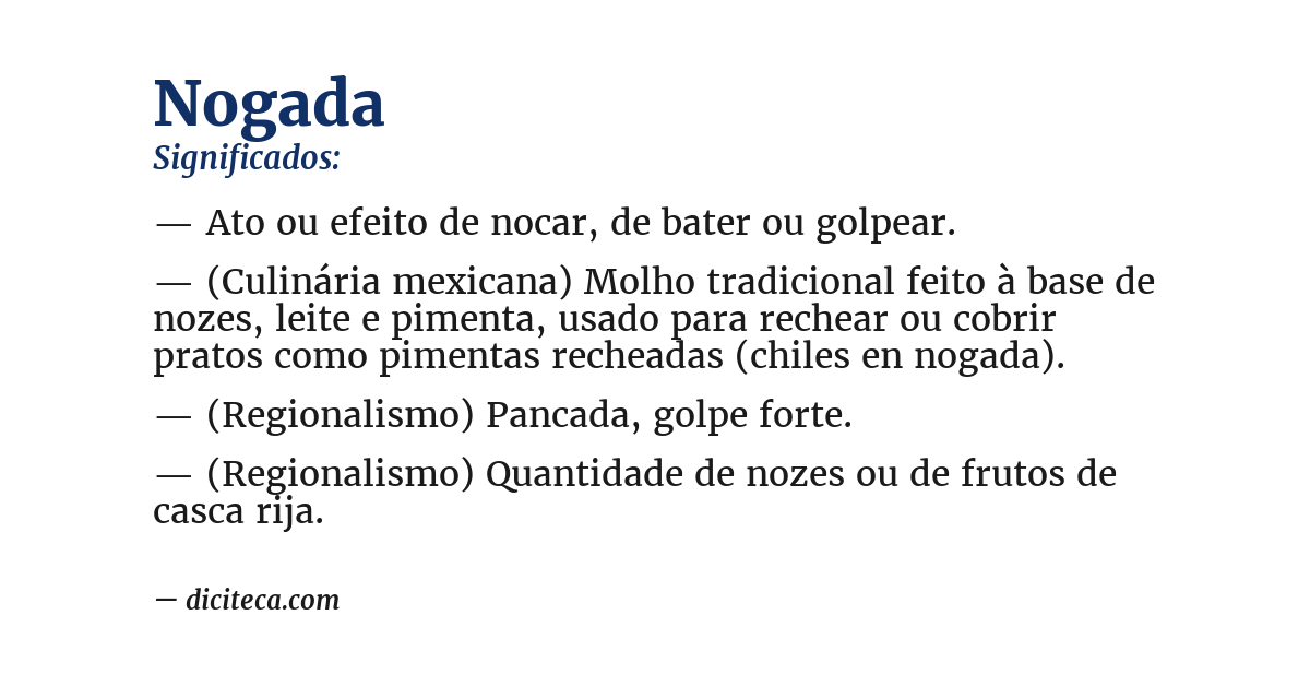 Significado de nogada