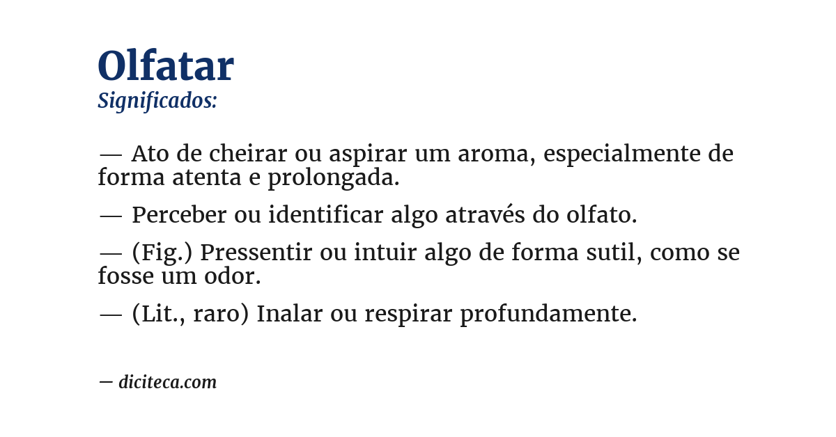 Significado de olfatar
