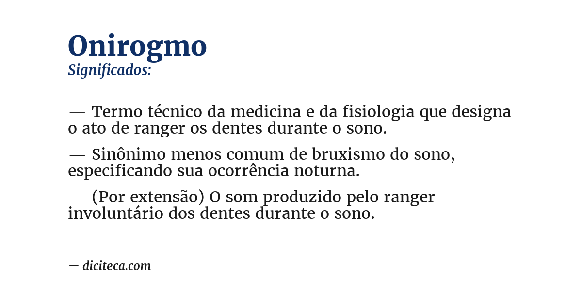 Significado de onirogmo