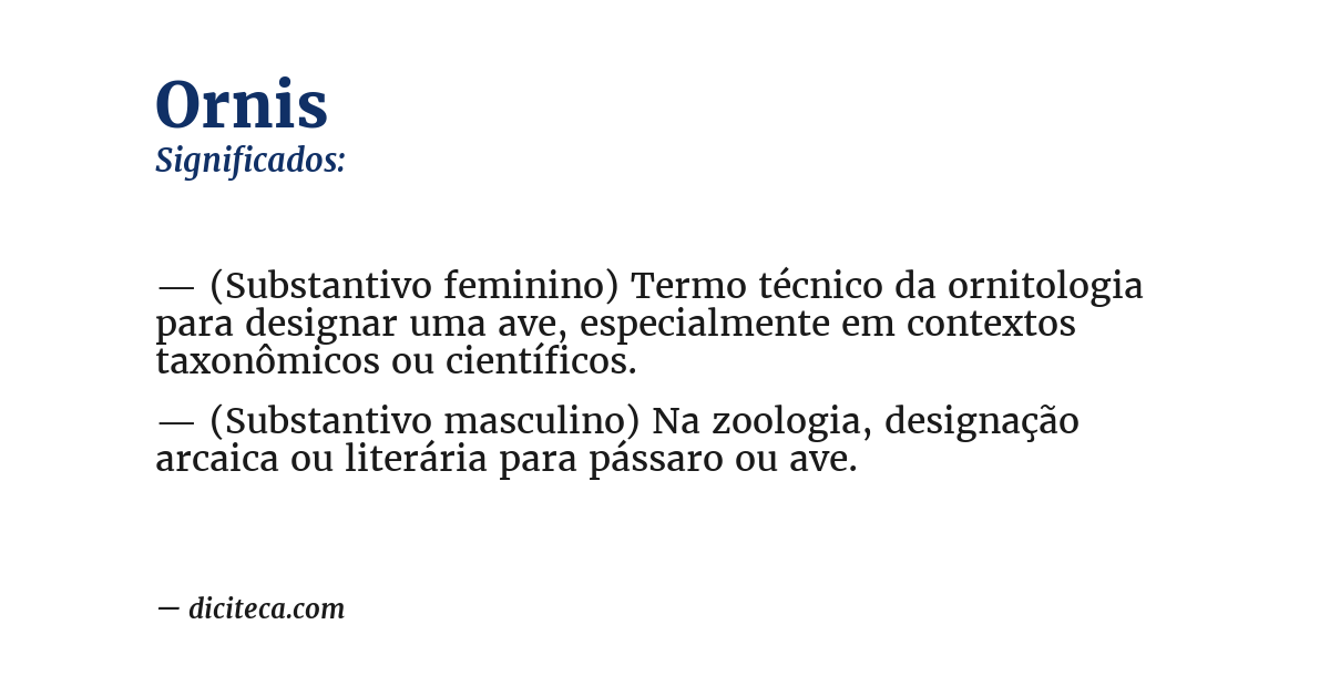 Significado de ornis