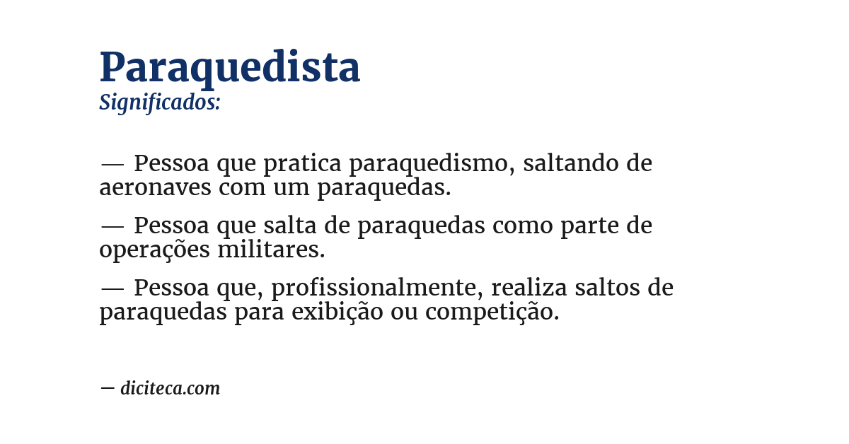 Significado de paraquedista