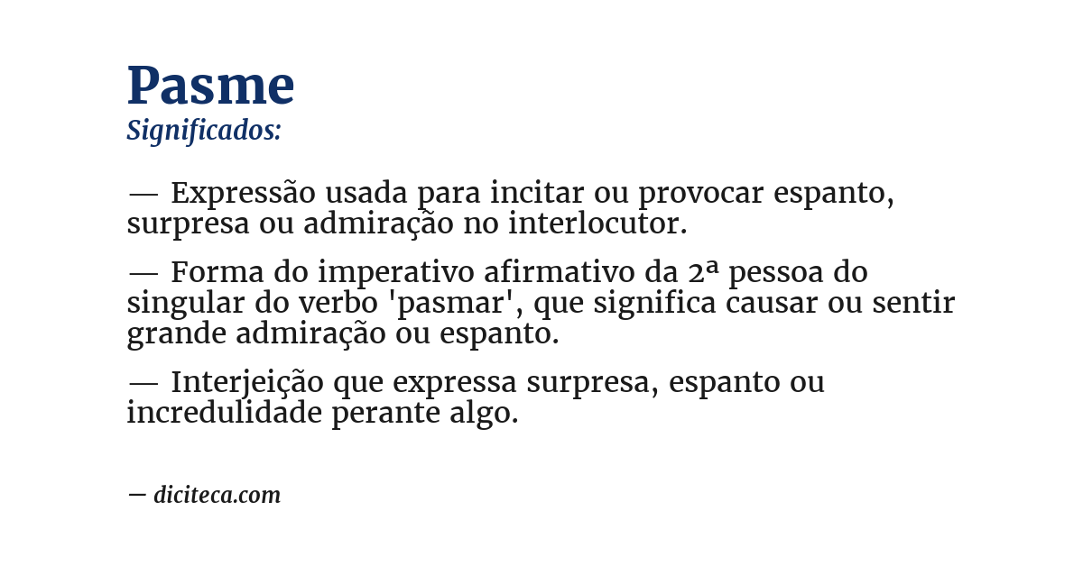 Significado de pasme