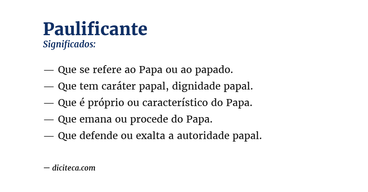 Significado de paulificante