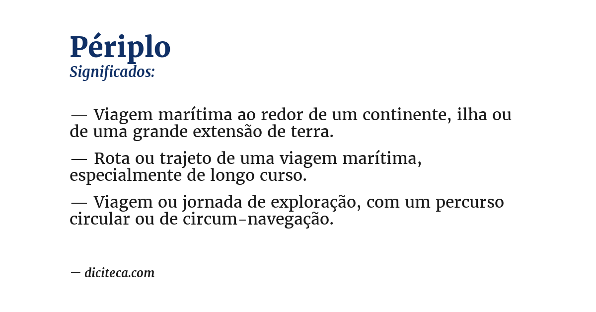 Significado de périplo