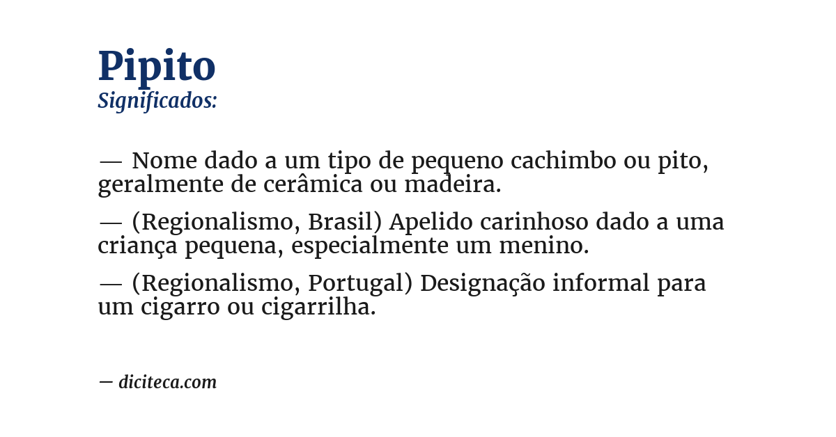 Significado de pipito