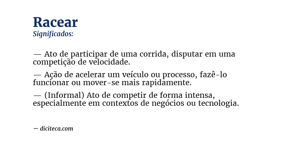 Significado de racear