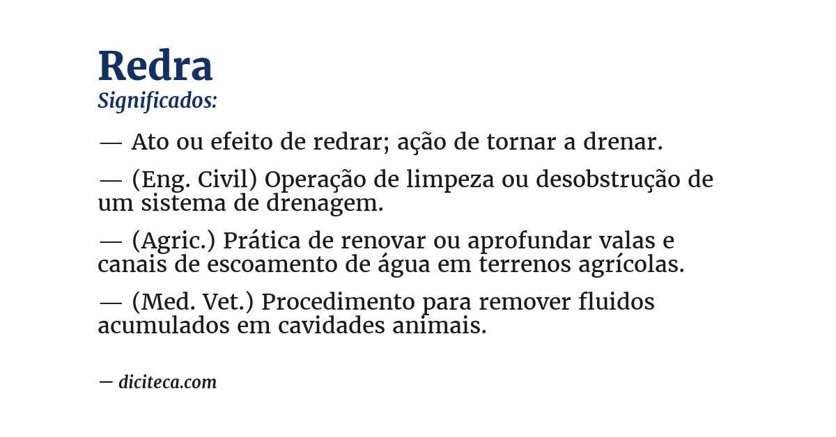 Significado de redra