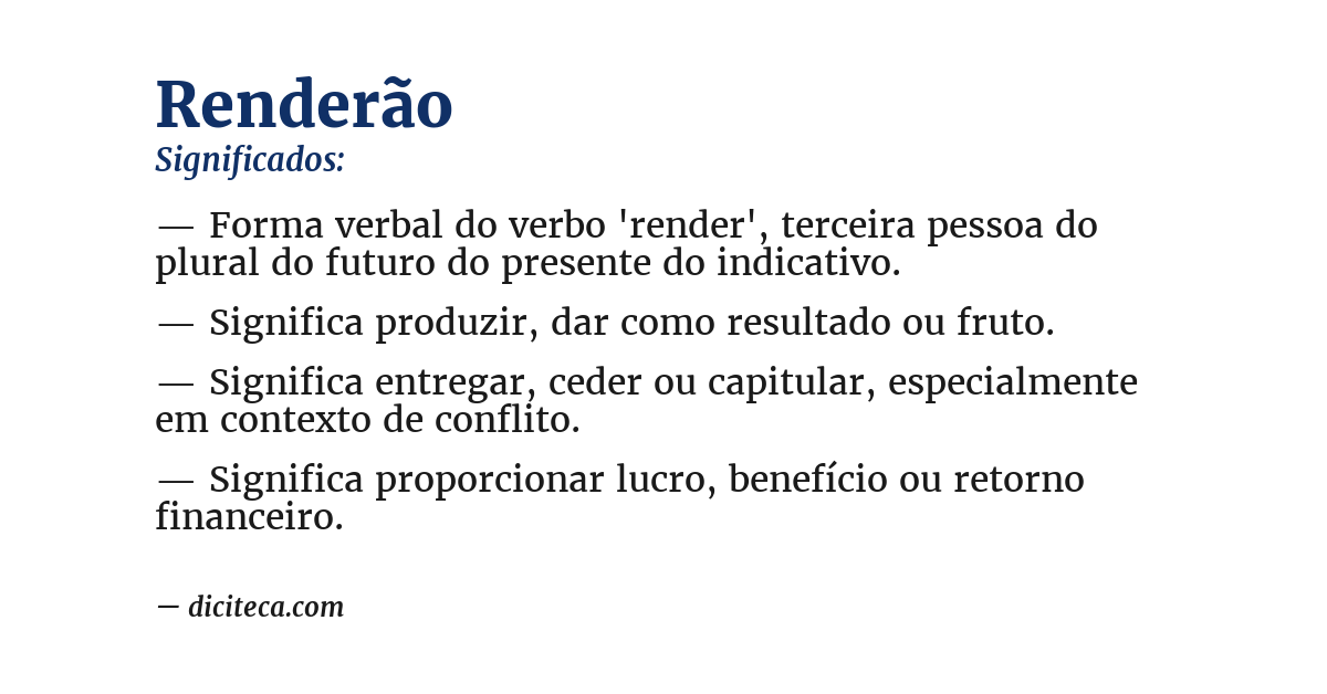 Significado de renderão