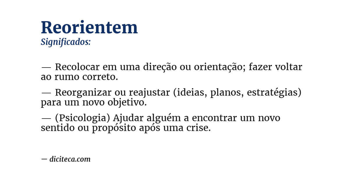 Significado de reorientem