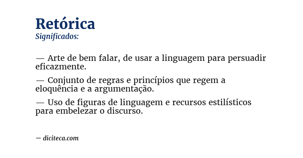 Significado de retórica