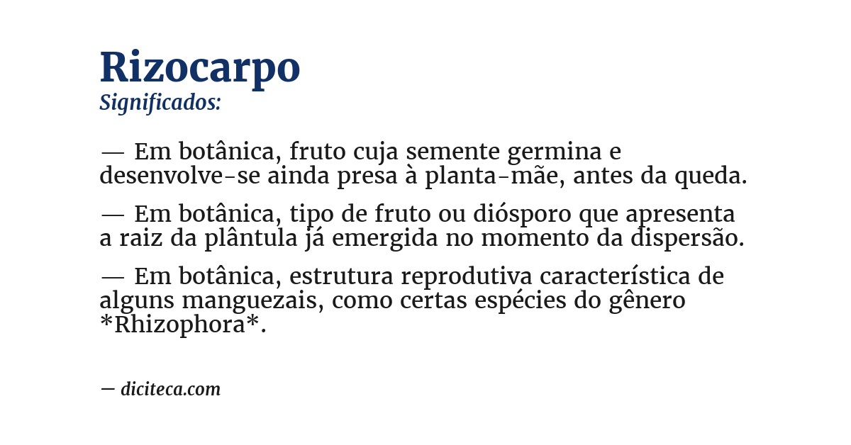 Significado de rizocarpo