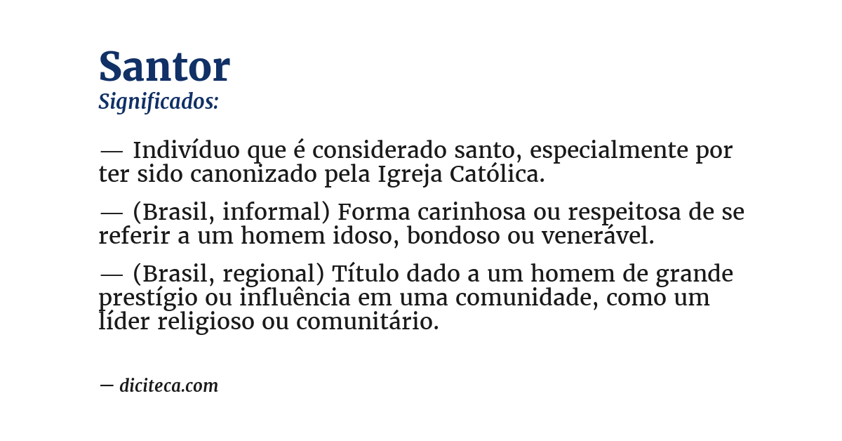Significado de santor