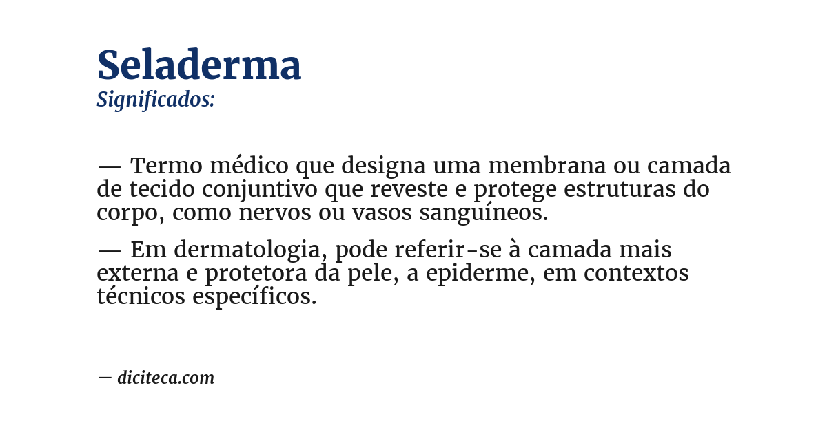 Significado de seladerma