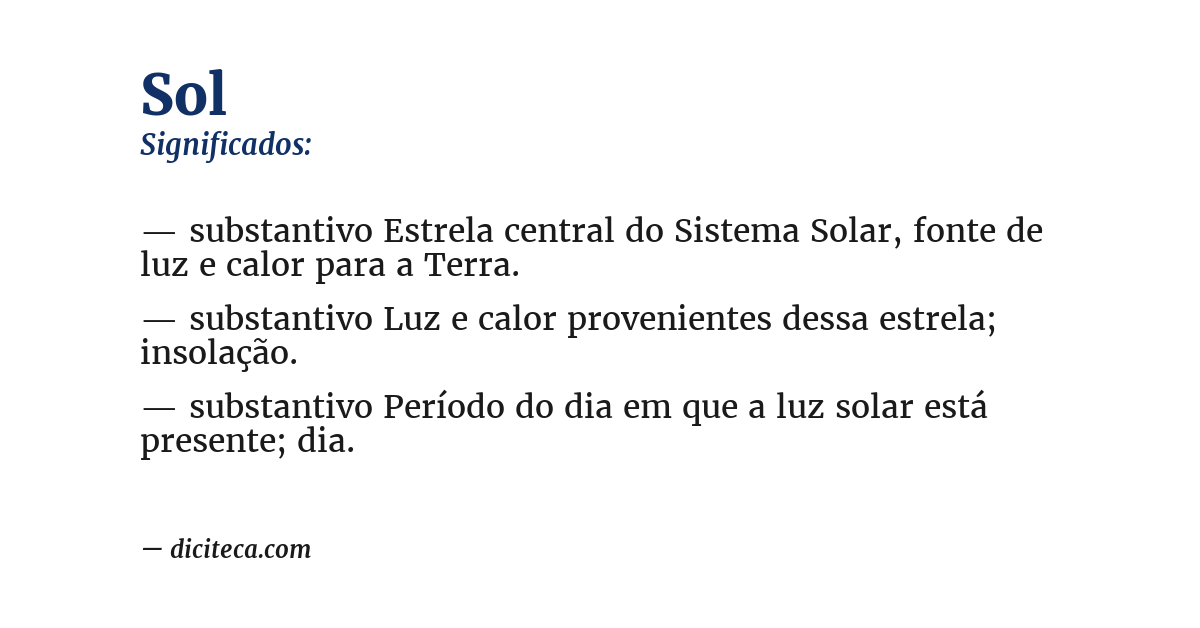 Significado de sol