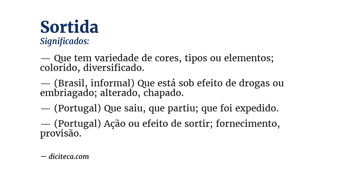 Significado de sortida