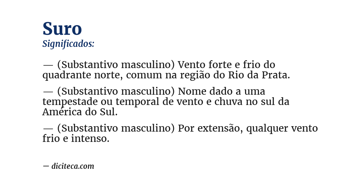 Significado de suro