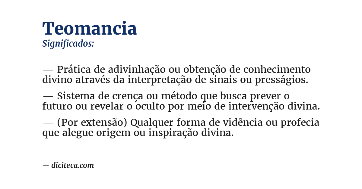 Significado de teomancia