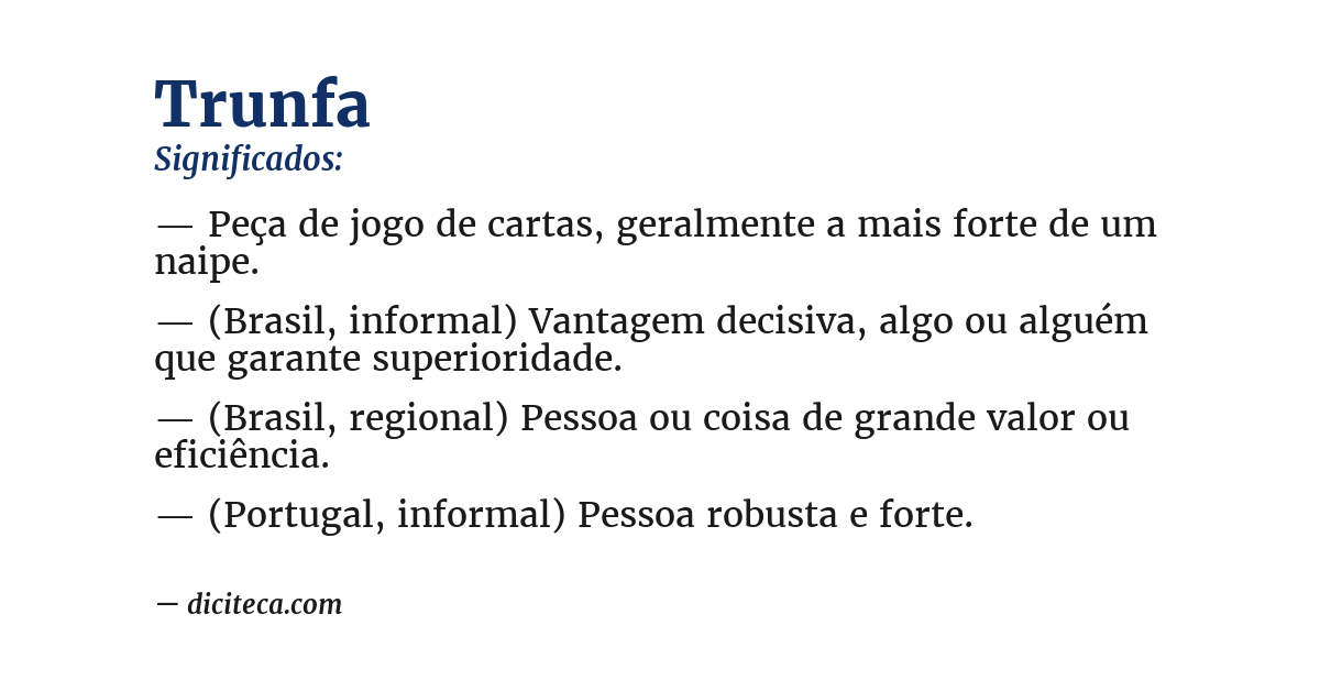 Significado de trunfa