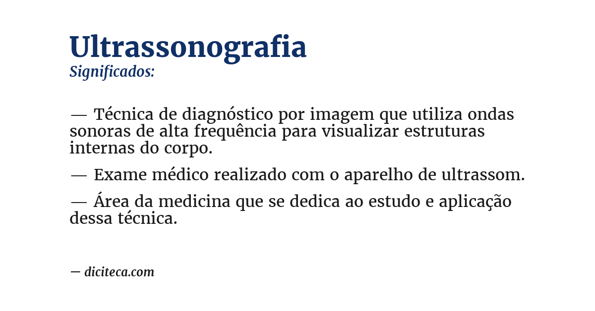 Significado de ultrassonografia