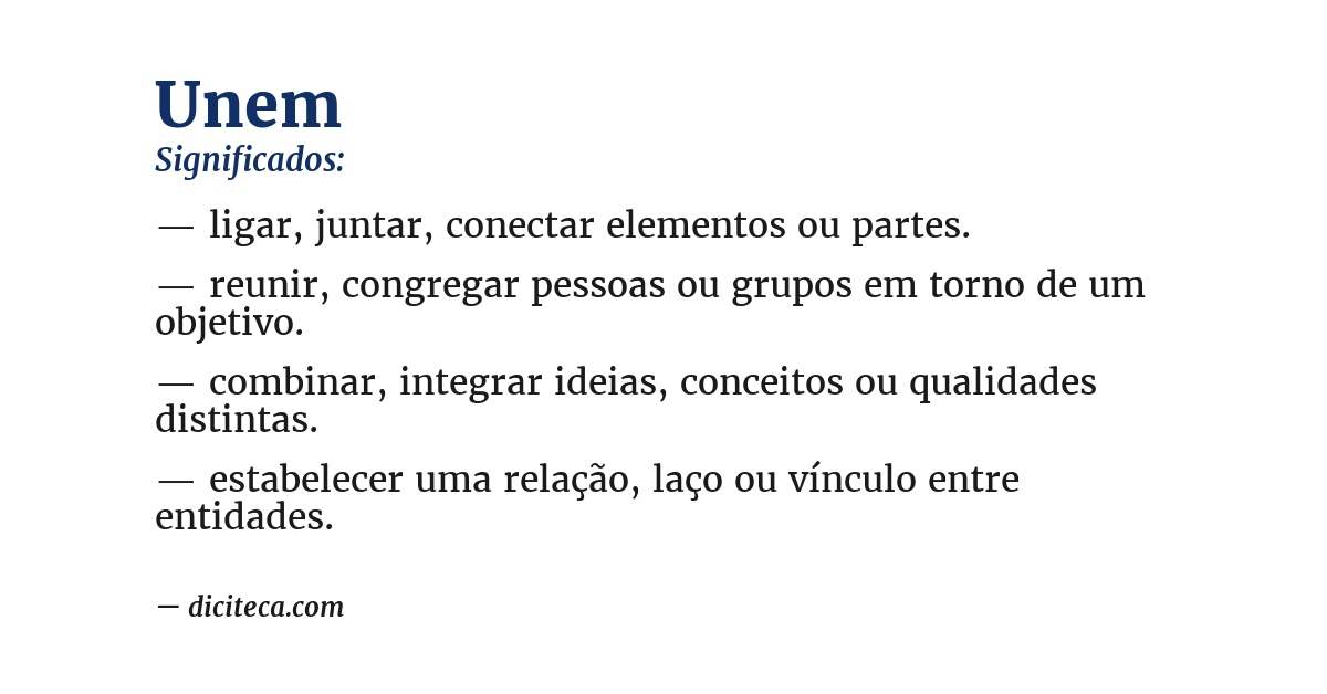 Significado de unem
