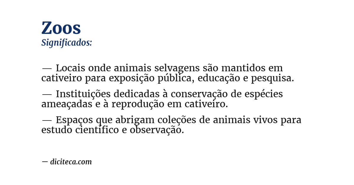 Significado de zoos