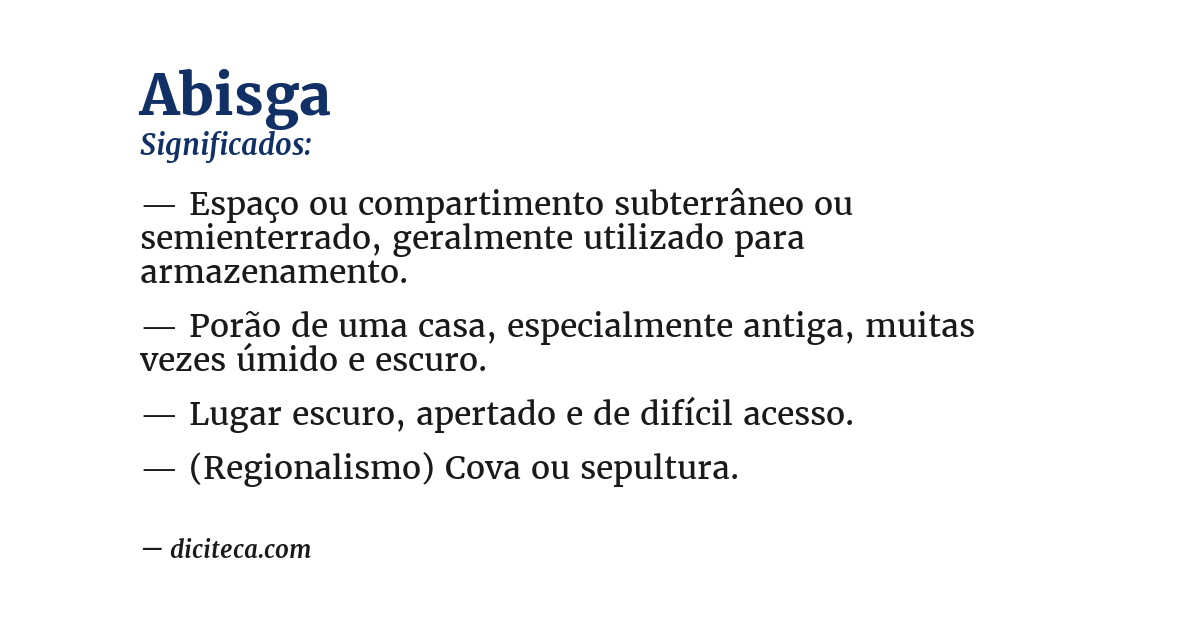 Significado de abisga