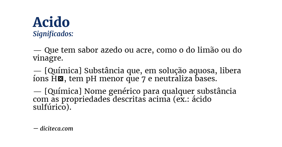 Significado de acido