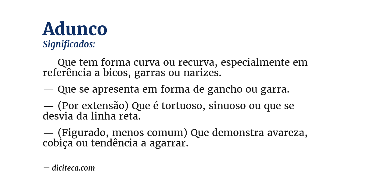 Significado de adunco