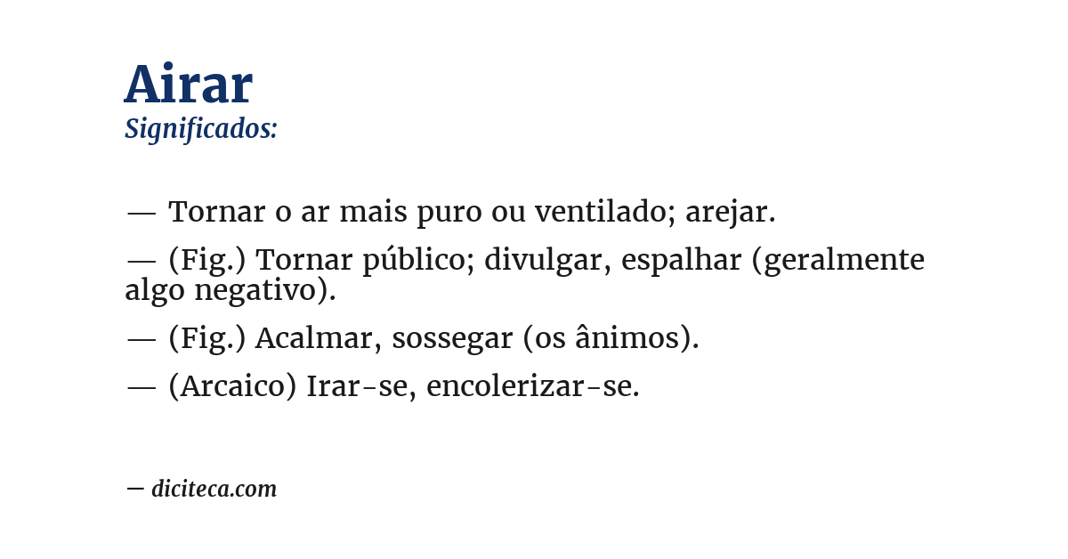 Significado de airar