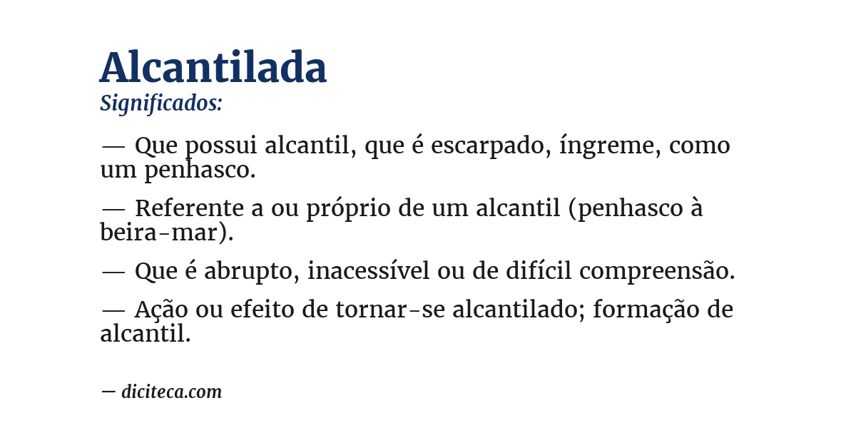 Significado de alcantilada