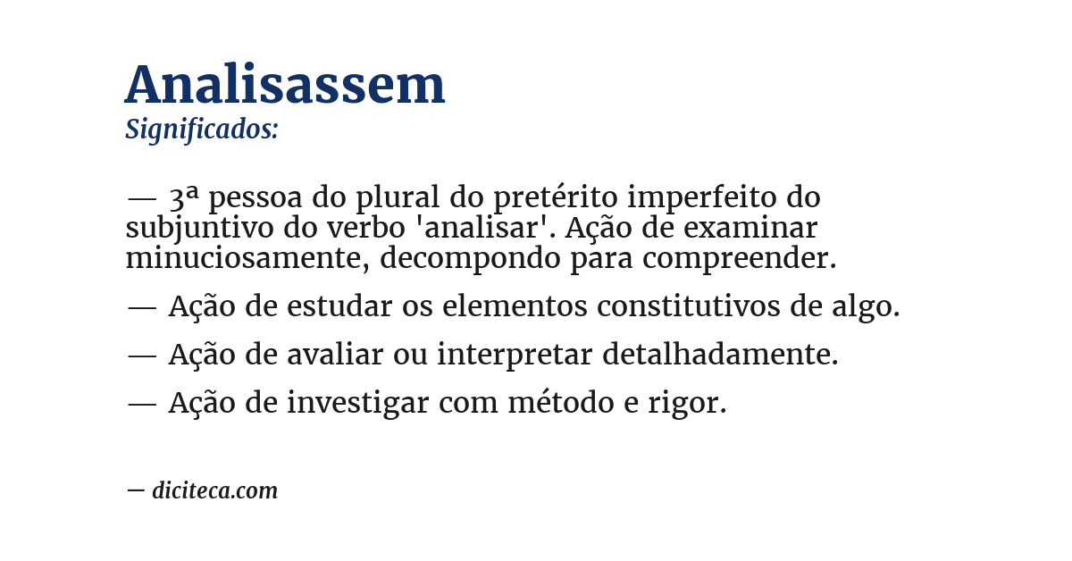 Significado de analisassem